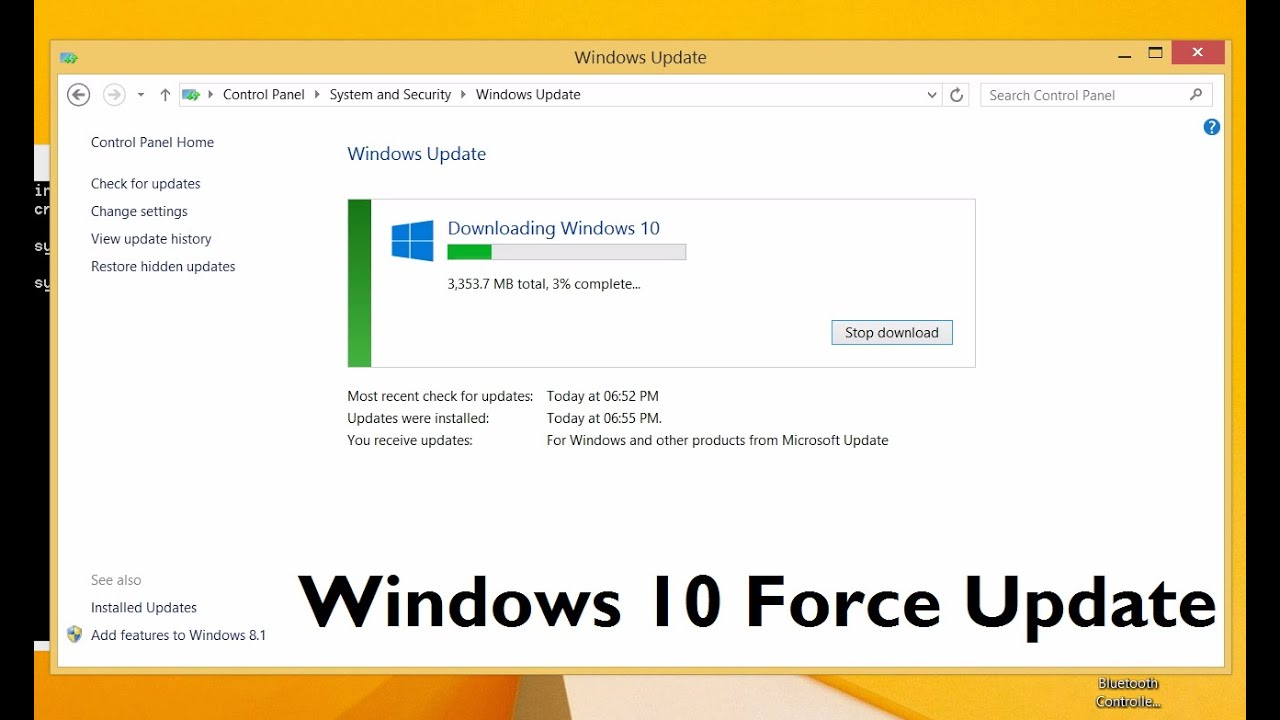 Windows 10 force updates now